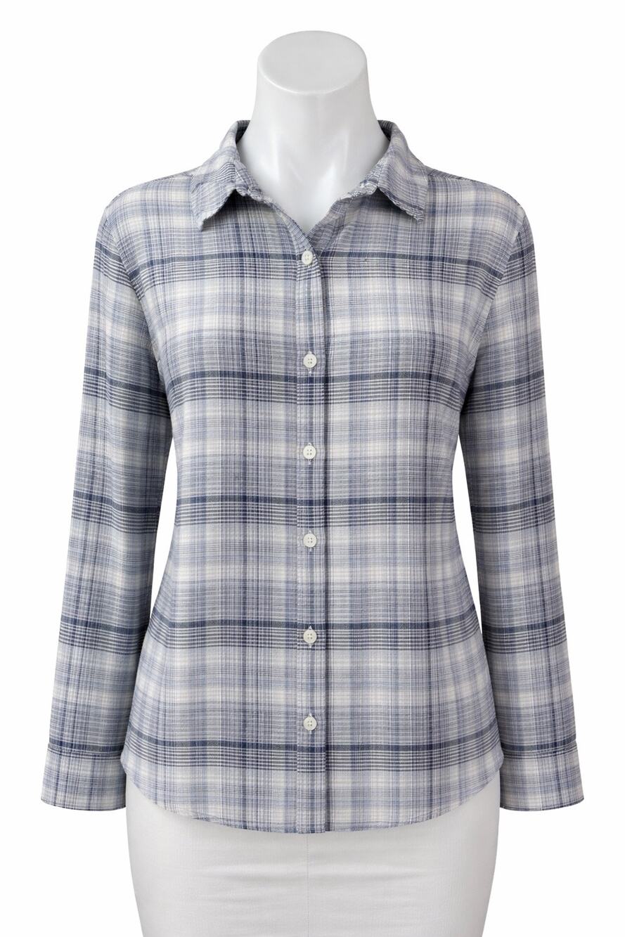 Nordstrom BP Women's Black Long Sleeve Plaid Casual Button Down Shirt Top Size L